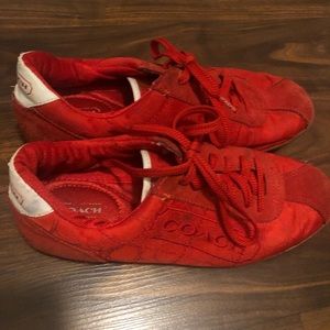Red coach women’s sneakers